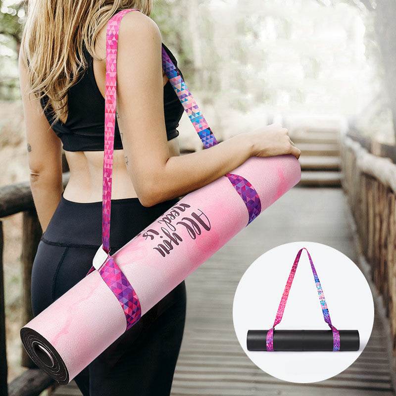 Pure Cotton Yoga Mat Strap Elastic Band Colorful Binding Band Yoga Storage Rope Binding Rope Yoga Bag Printing Binding Rope - Mubimart