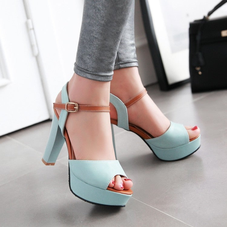 High Heels Waterproof Platform Fish Mouth Shoes