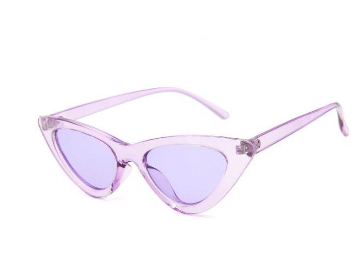 Retro Triangle Cat Eye Net Red Sunglasses - Mubimart