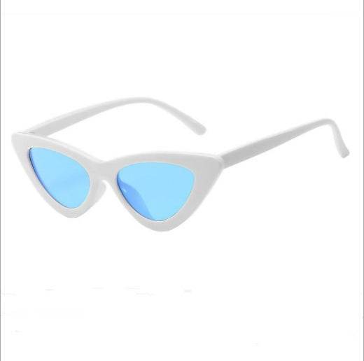 Retro Triangle Cat Eye Net Red Sunglasses - Mubimart