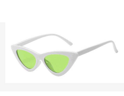 Retro Triangle Cat Eye Net Red Sunglasses - Mubimart