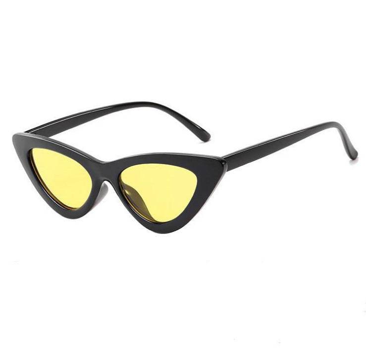 Retro Triangle Cat Eye Net Red Sunglasses - Mubimart