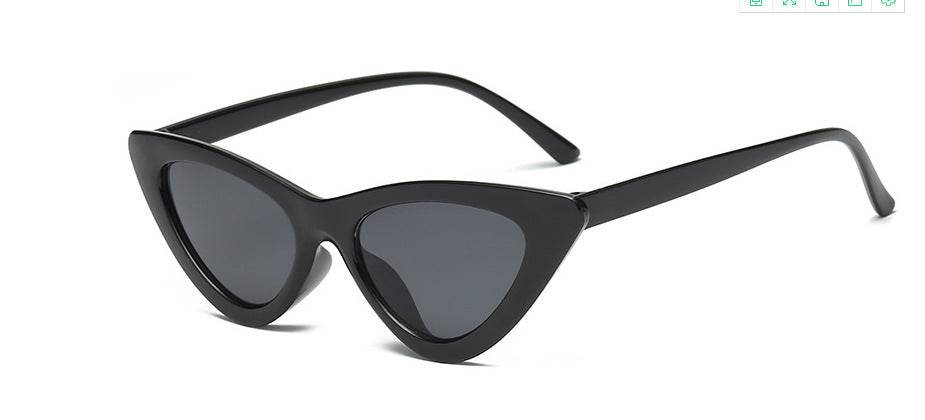 Retro Triangle Cat Eye Net Red Sunglasses - Mubimart