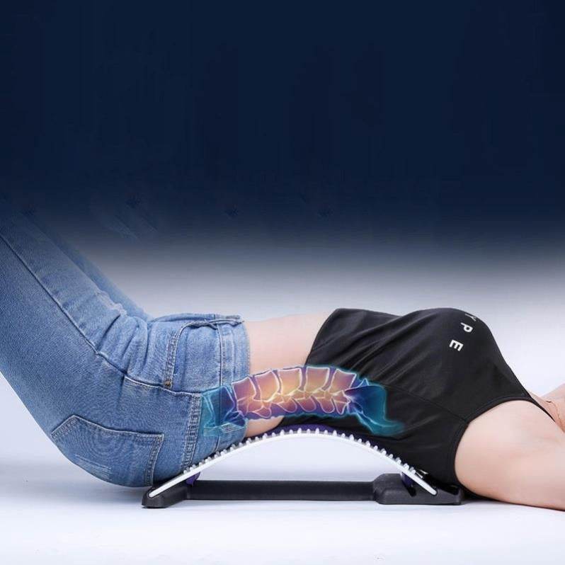 Back Traction With Spine Lumbar Sleep Lumbar Support Scoliosis Massager Corrector - Mubimart