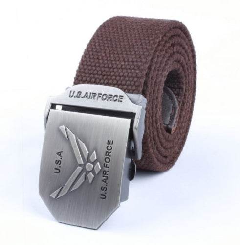 Men'S Thick Woven Casual Pants Belt - Mubimart