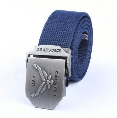 Men'S Thick Woven Casual Pants Belt - Mubimart