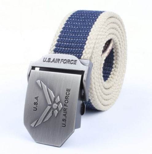 Men'S Thick Woven Casual Pants Belt - Mubimart