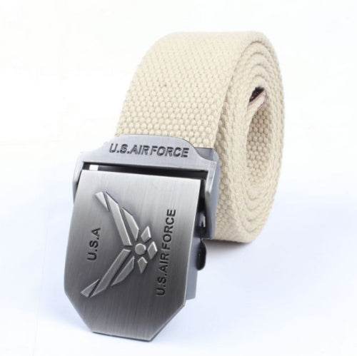 Men'S Thick Woven Casual Pants Belt - Mubimart