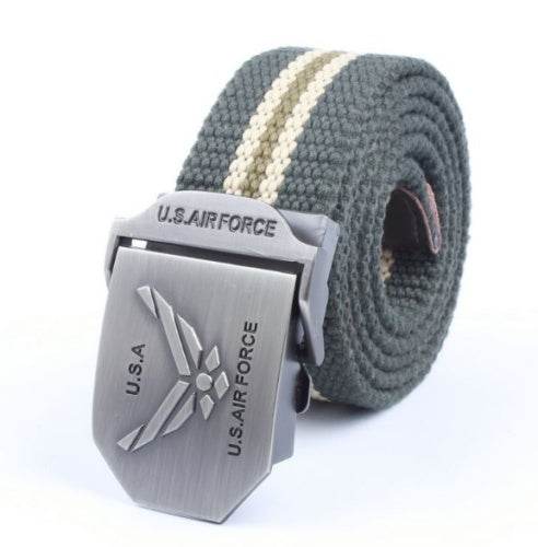 Men'S Thick Woven Casual Pants Belt - Mubimart