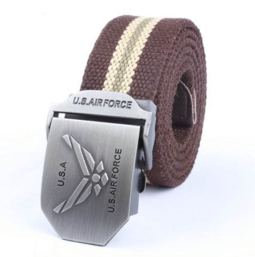 Men'S Thick Woven Casual Pants Belt - Mubimart