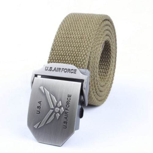 Men'S Thick Woven Casual Pants Belt - Mubimart