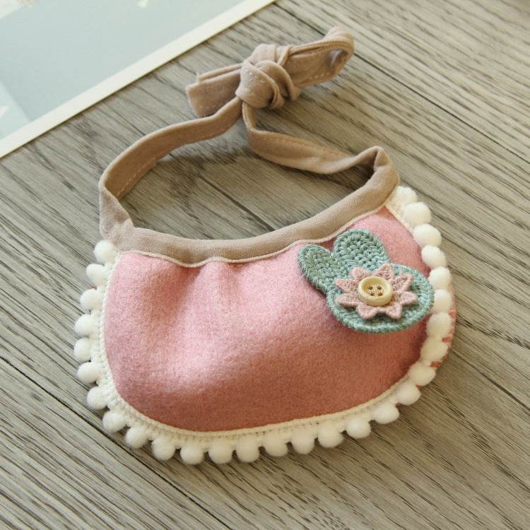 Hand-woven Bib Cat And Dog Bib - Mubimart