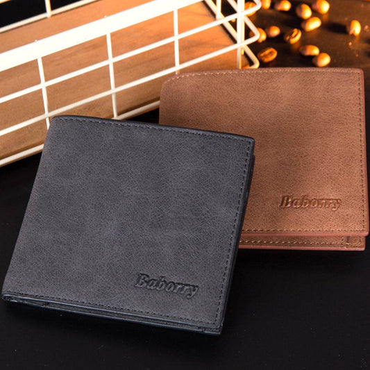 Fashion Rfid Mens Wallet Mens Wallet with Coin Bag Zipper Small Mini Wallet Purses - Mubimart