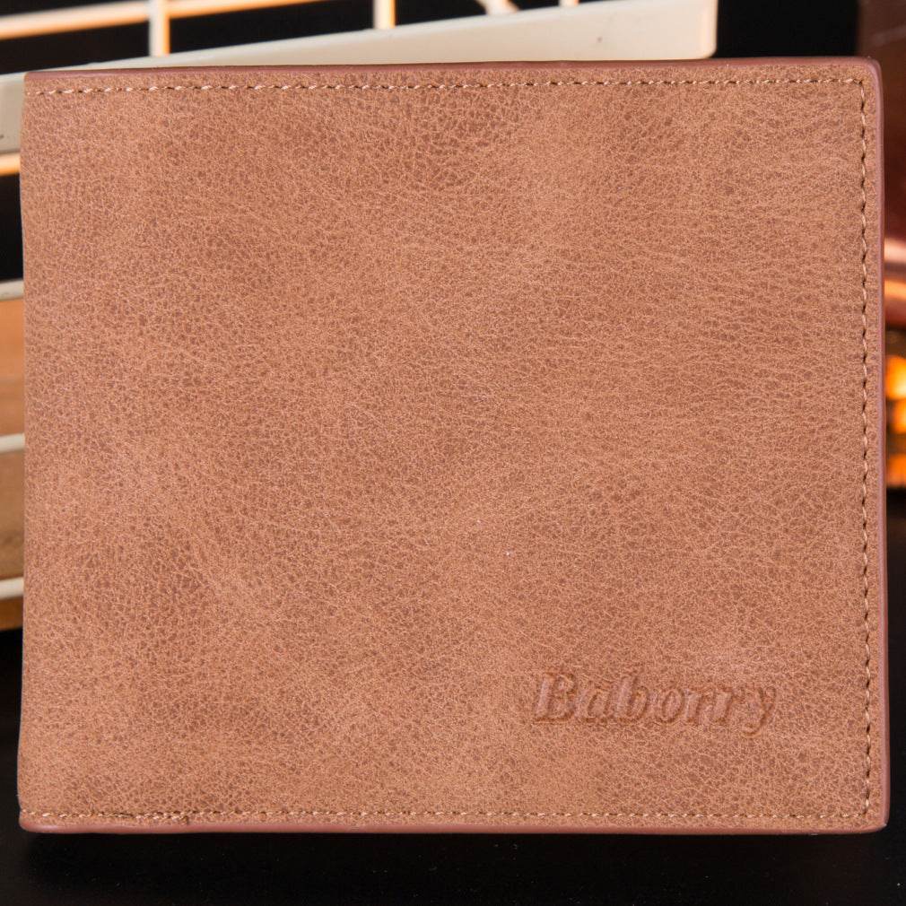 Fashion Rfid Mens Wallet Mens Wallet with Coin Bag Zipper Small Mini Wallet Purses - Mubimart