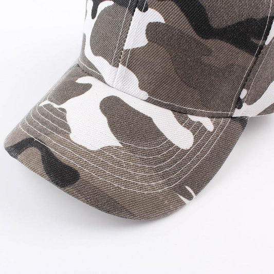 Retro Cap Camouflage Baseball Cap Men's And Women's Sun Hat Curved Brim Hat - Mubimart