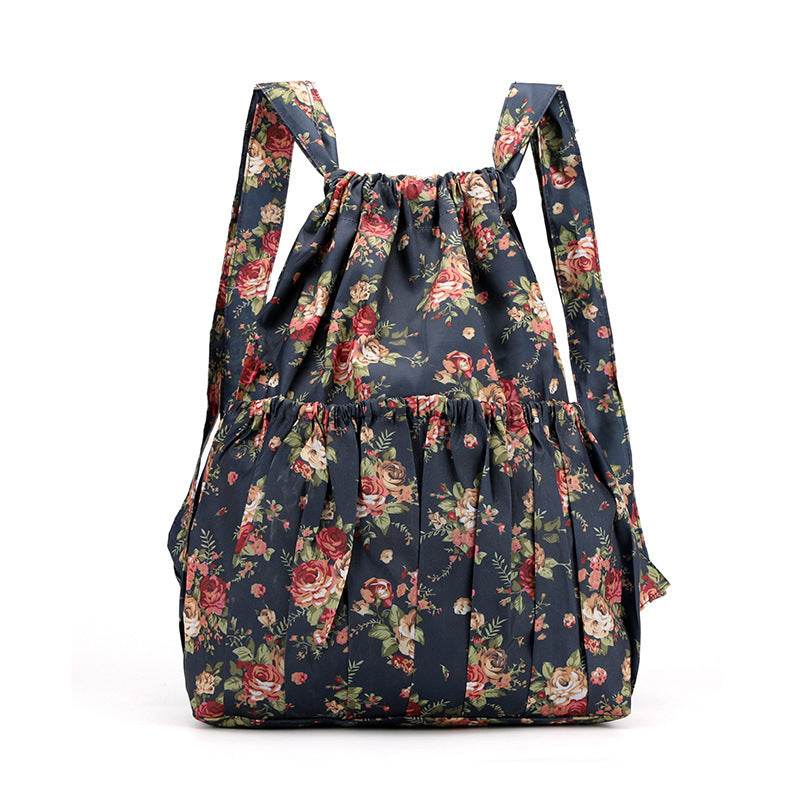 Drawstring Bag Printed Backpack Women - Mubimart