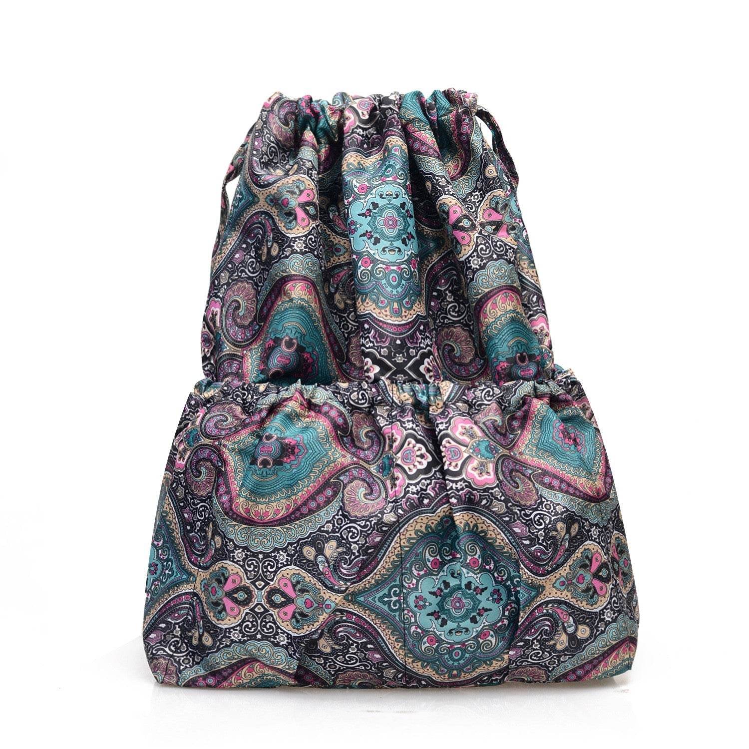Drawstring Bag Printed Backpack Women - Mubimart