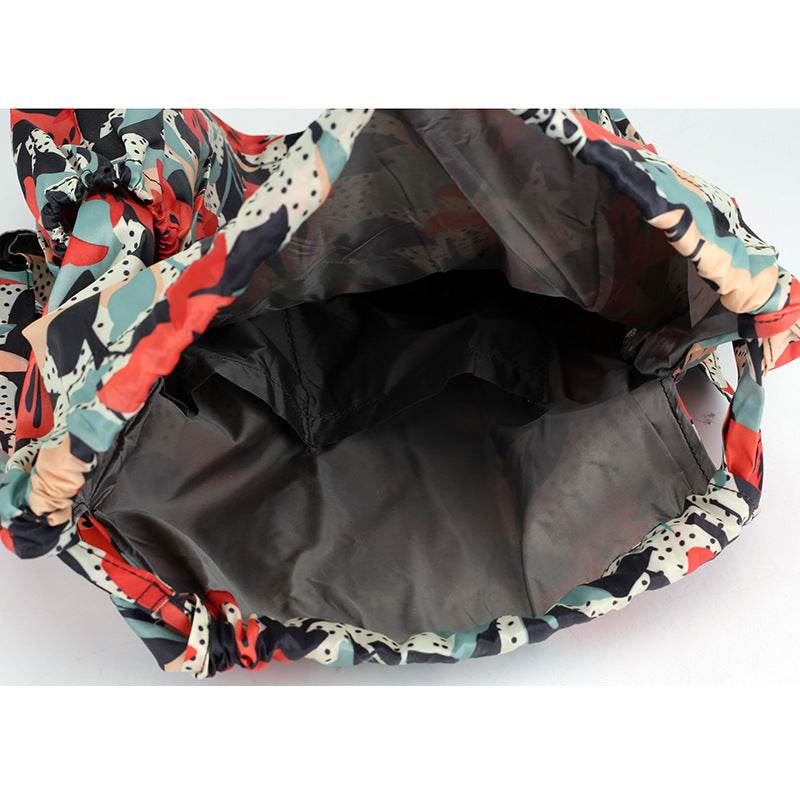 Drawstring Bag Printed Backpack Women - Mubimart