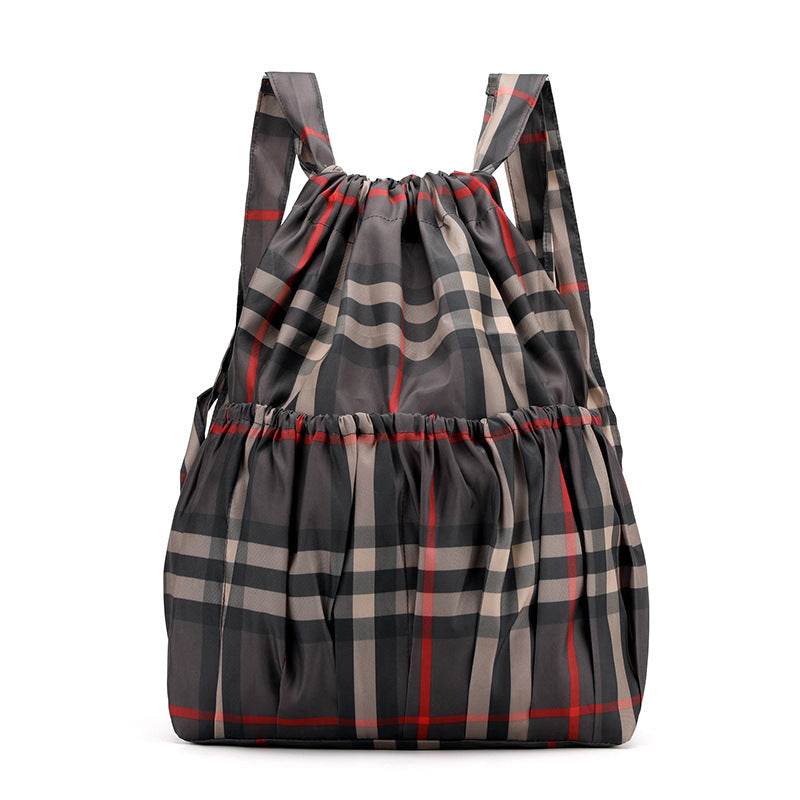 Drawstring Bag Printed Backpack Women - Mubimart