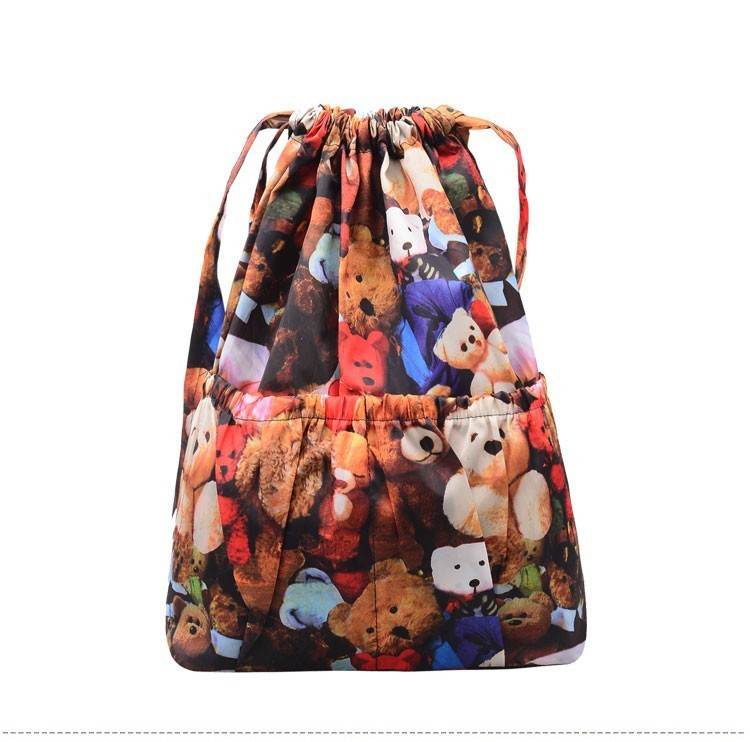 Drawstring Bag Printed Backpack Women - Mubimart