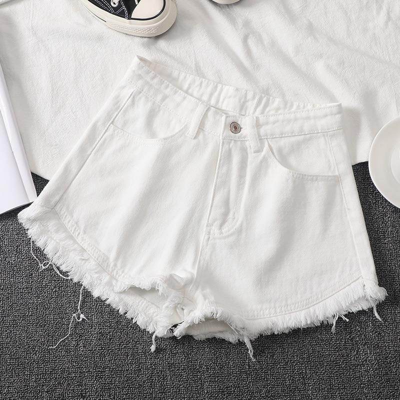 Pink High Waisted Denim Shorts For Women In Spring And Summer - Mubimart