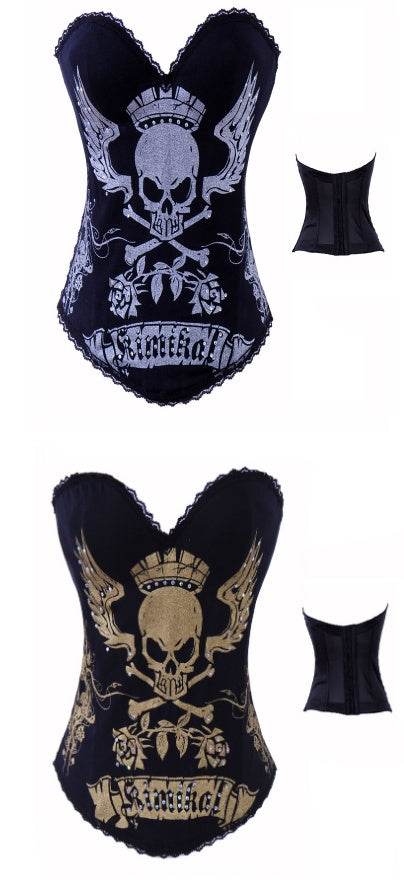 Golden Skull Corset, Palace High-End Corset - Mubimart
