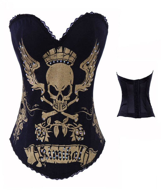 Golden Skull Corset, Palace High-End Corset - Mubimart