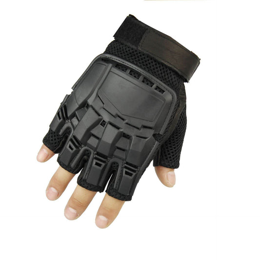 Tactical Gloves Men's Combat Paintball Training Climbing Half Finger Gloves Men Outdoor - Mubimart