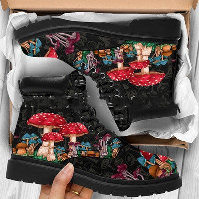 Printed high-top boots women