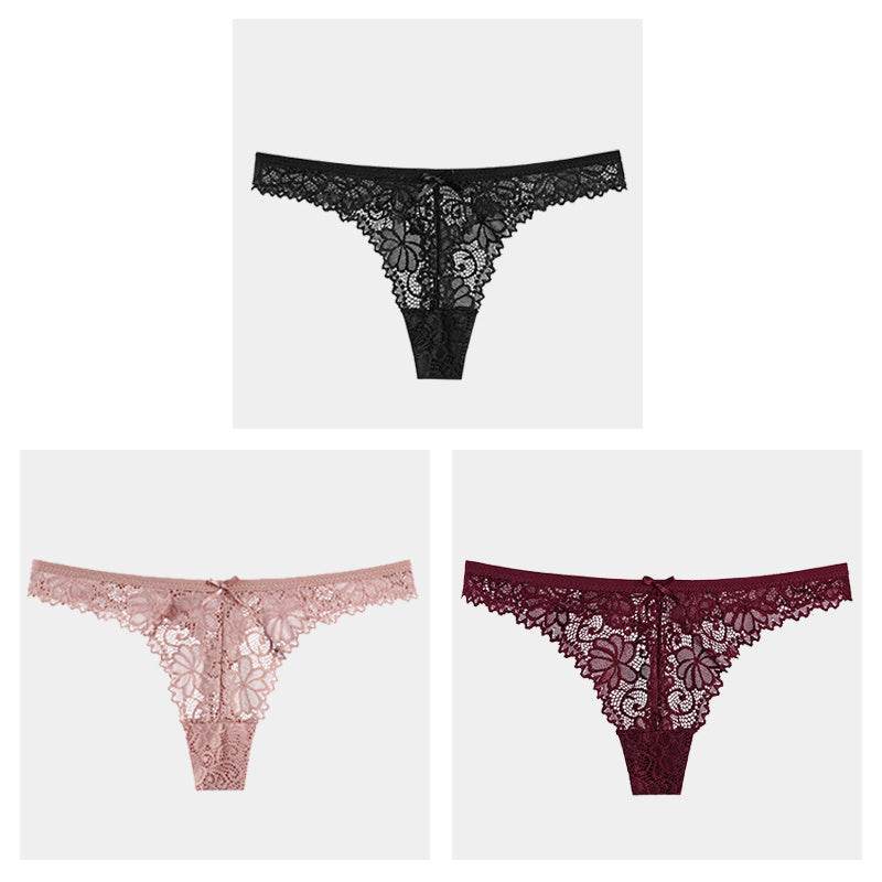 Hollow Transparent Temptation Ladies Thong - Mubimart
