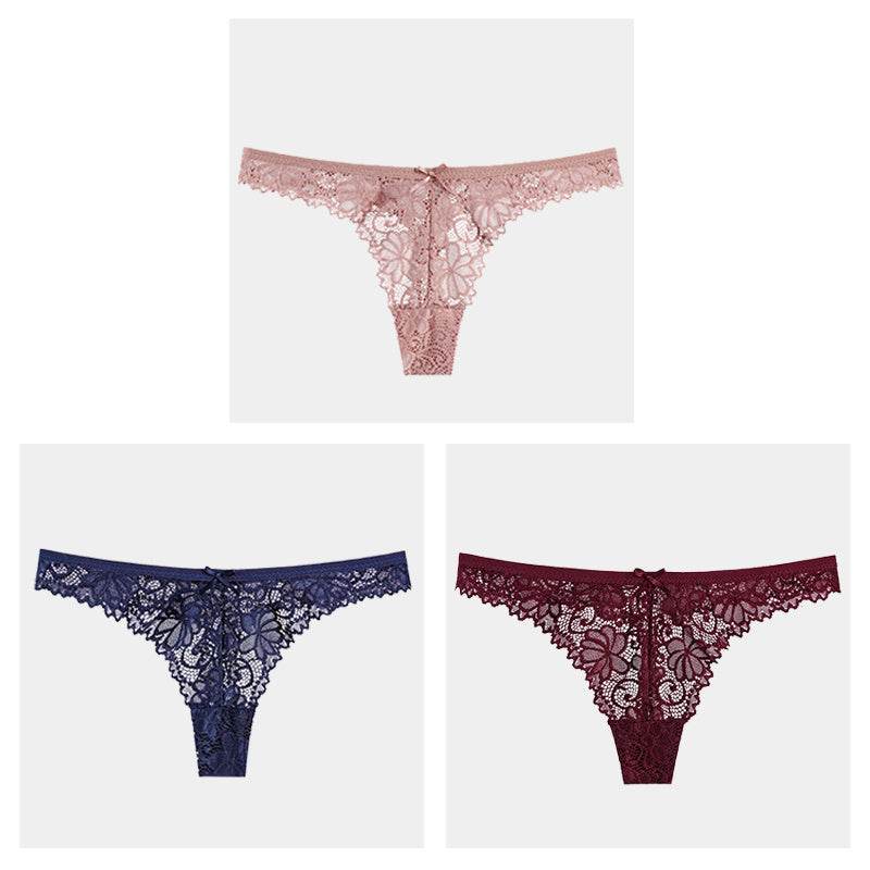 Hollow Transparent Temptation Ladies Thong - Mubimart