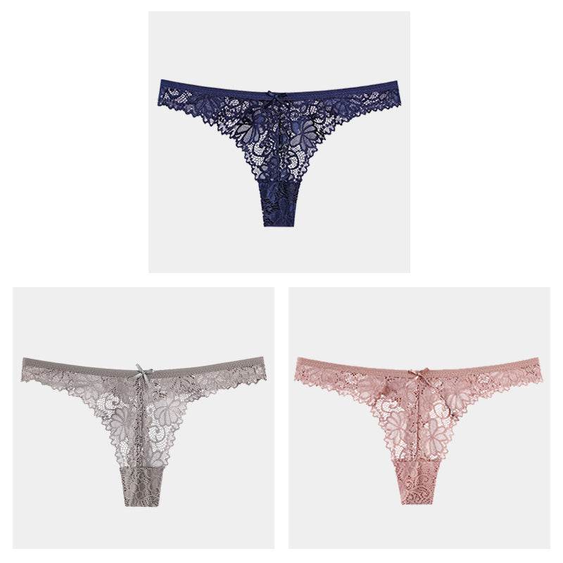 Hollow Transparent Temptation Ladies Thong - Mubimart