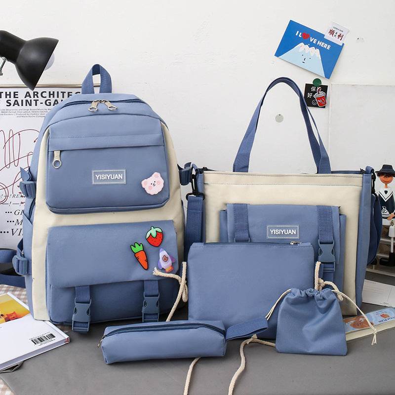 Canvas Backpack Women Korean Harajuku - Mubimart