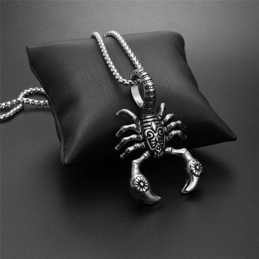 Scorpion Pendant Necklace 316L Stainless Steel Men Chain Necklace Fashion Men Jewelry - Mubimart