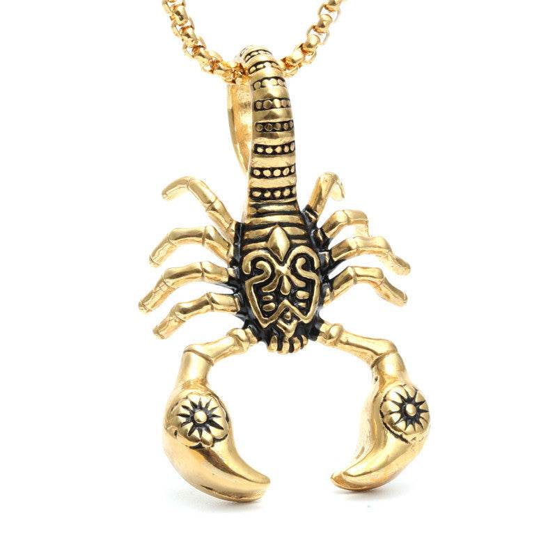 Scorpion Pendant Necklace 316L Stainless Steel Men Chain Necklace Fashion Men Jewelry - Mubimart