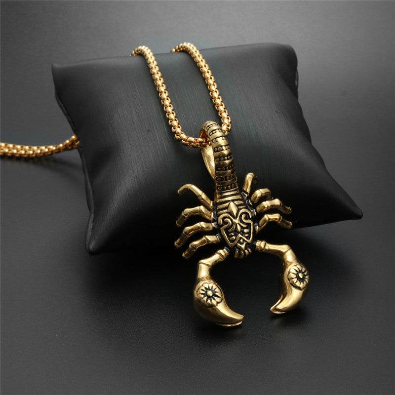 Scorpion Pendant Necklace 316L Stainless Steel Men Chain Necklace Fashion Men Jewelry - Mubimart