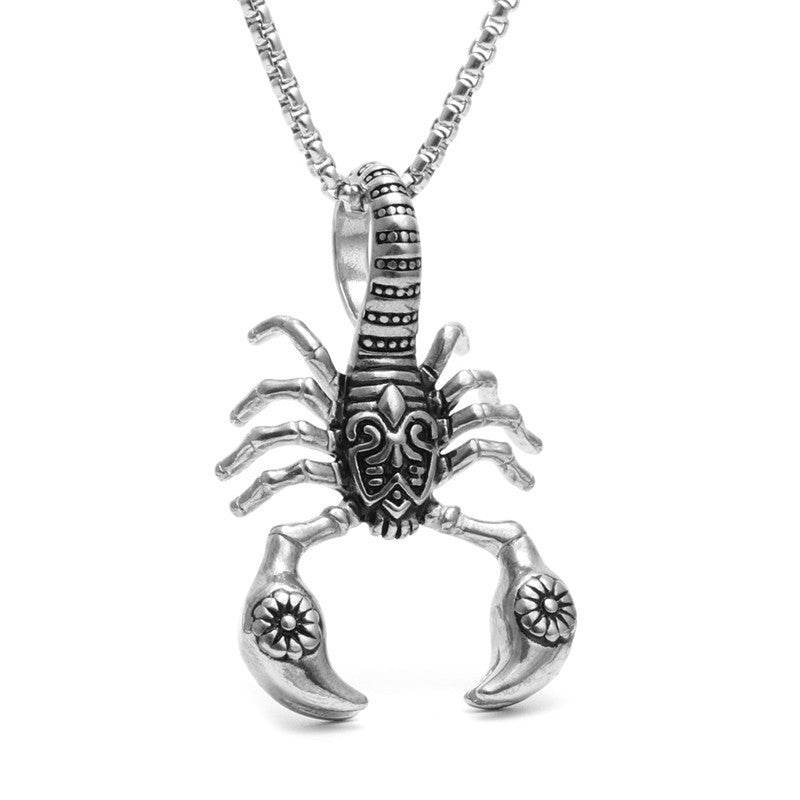 Scorpion Pendant Necklace 316L Stainless Steel Men Chain Necklace Fashion Men Jewelry - Mubimart