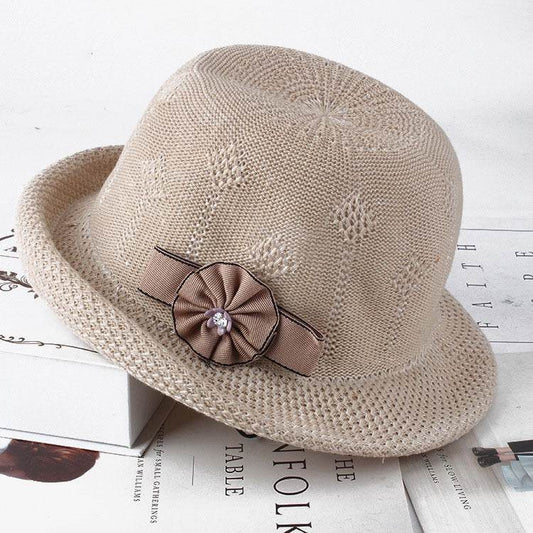 Women'S Hats Korean Version Of The Fashion Alice Along The Flower Knitted Women'S Hats Sun Hats - Mubimart