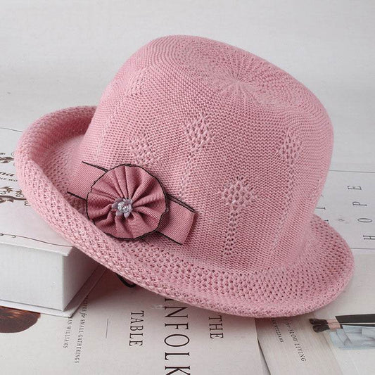 Women'S Hats Korean Version Of The Fashion Alice Along The Flower Knitted Women'S Hats Sun Hats - Mubimart