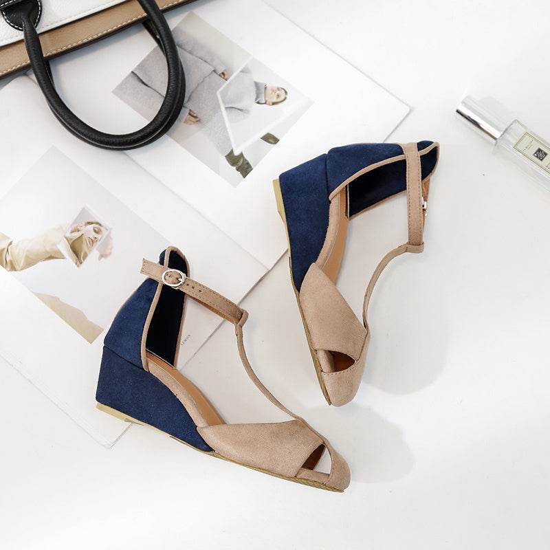 Hollow Wedge Sandal Summer Fairy Style High Heels For Women - Mubimart