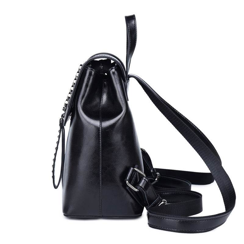 Leather Backpack Women Car Stitching Fashion Leather Casual Backpack Women Travel Backpack - Mubimart