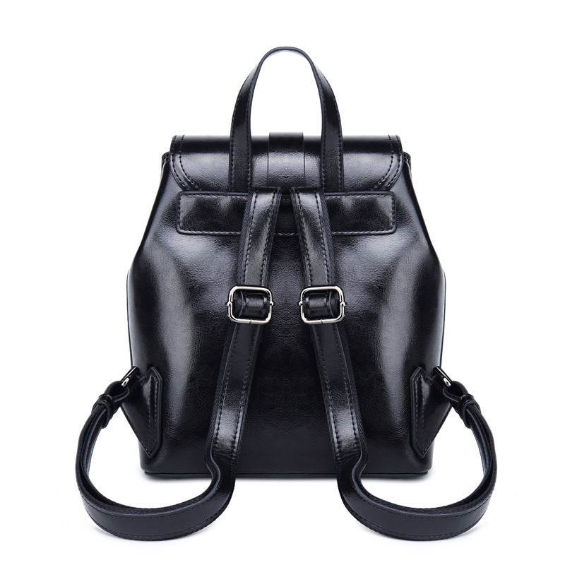 Leather Backpack Women Car Stitching Fashion Leather Casual Backpack Women Travel Backpack - Mubimart