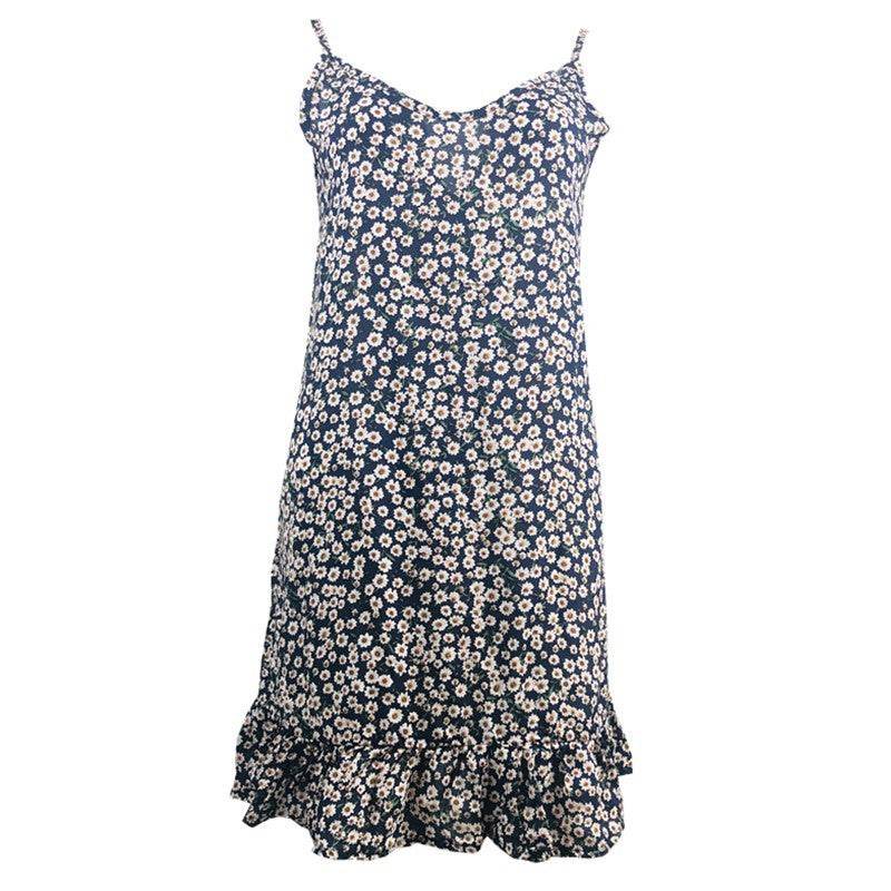 Floral print dress with camisole - Mubimart