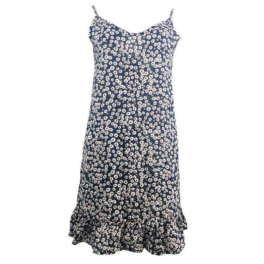 Floral print dress with camisole - Mubimart