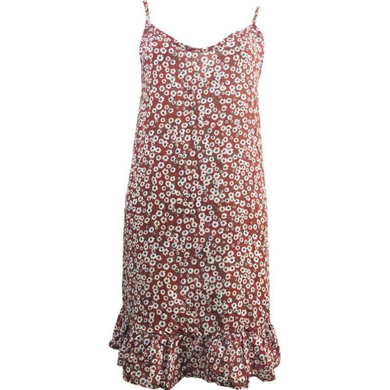 Floral print dress with camisole - Mubimart