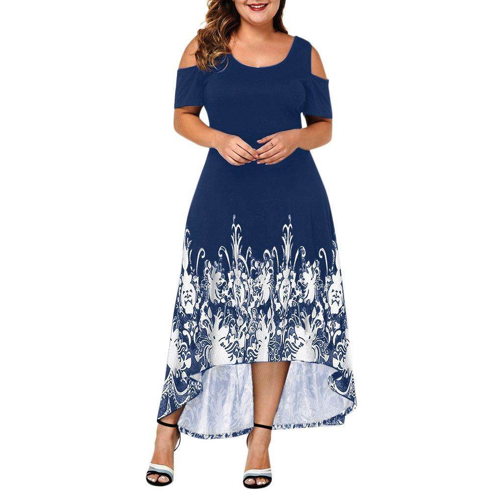 Evening Party Summer Plus Size Maxi Dress Women XL Short - Mubimart