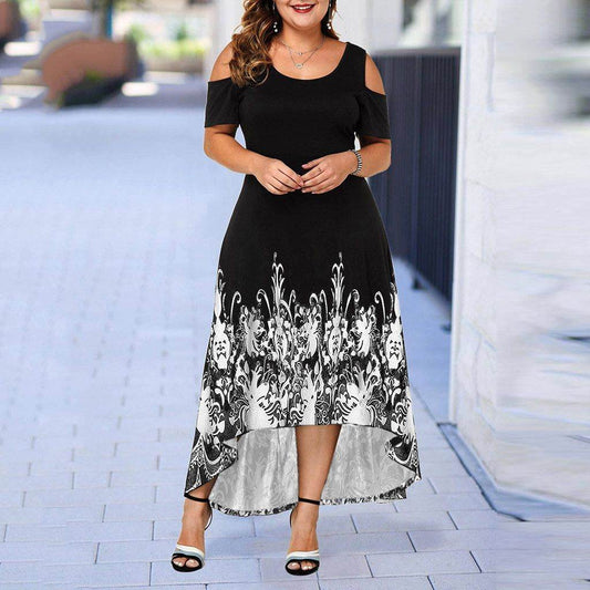 Evening Party Summer Plus Size Maxi Dress Women XL Short - Mubimart