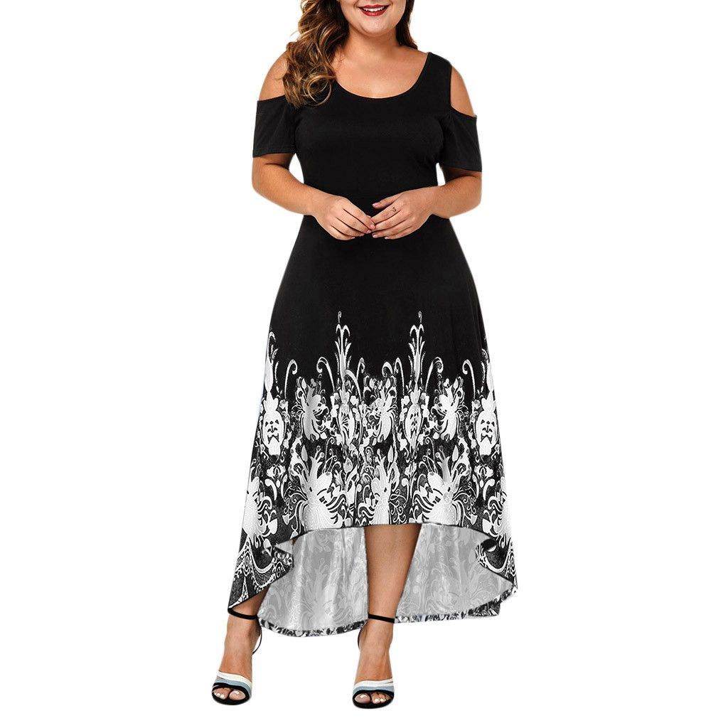 Evening Party Summer Plus Size Maxi Dress Women XL Short - Mubimart