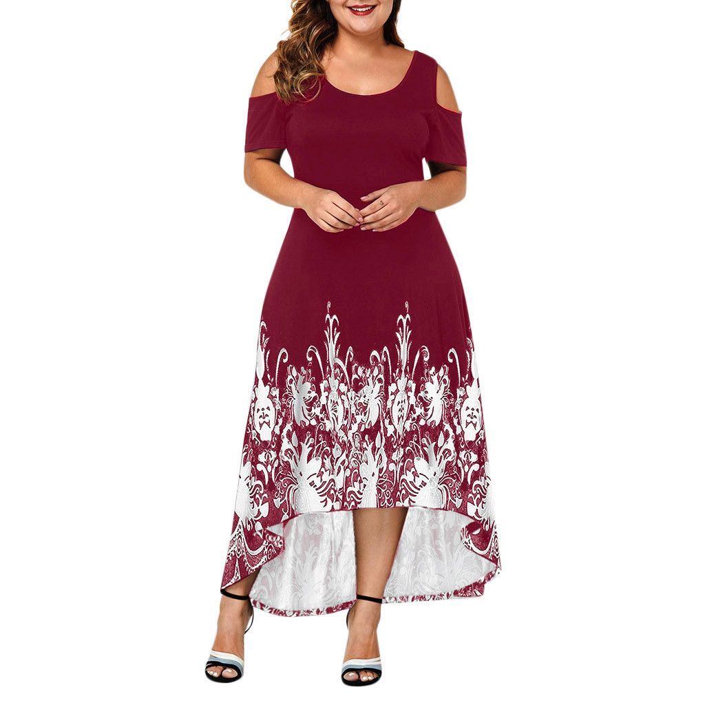 Evening Party Summer Plus Size Maxi Dress Women XL Short - Mubimart -  