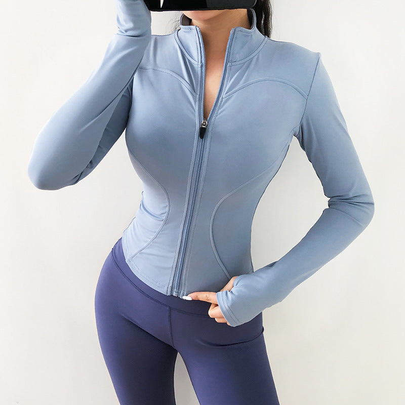 Crop-Tops Sweatshirts Gym Jacket Fitness Coat - Mubimart -  